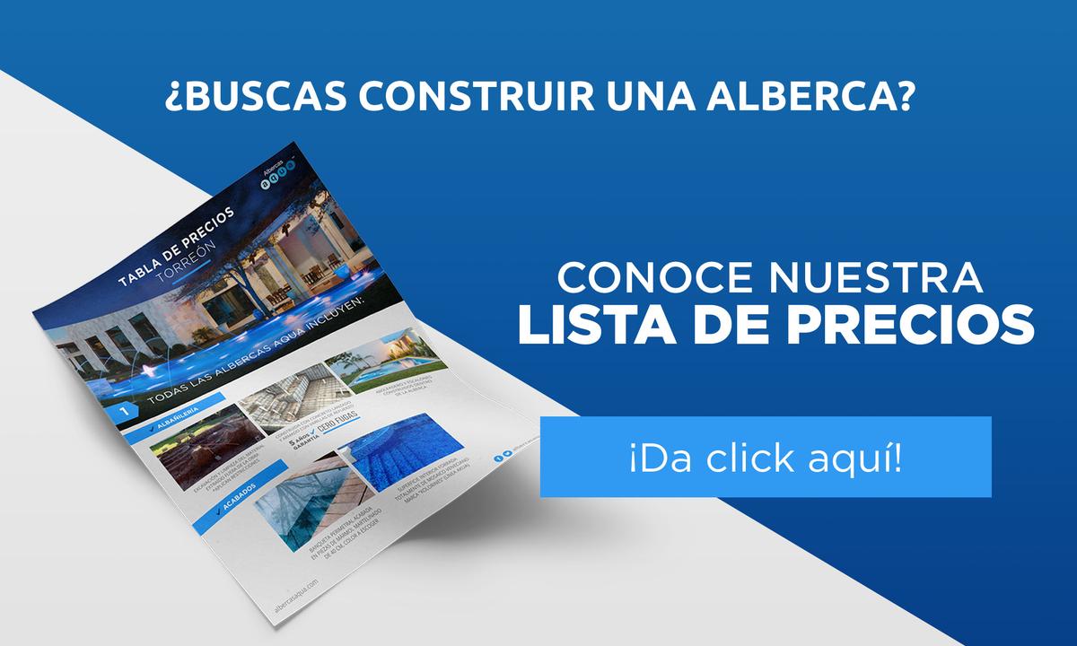 CTA Descarga la lista de precios de Albercas Aqua